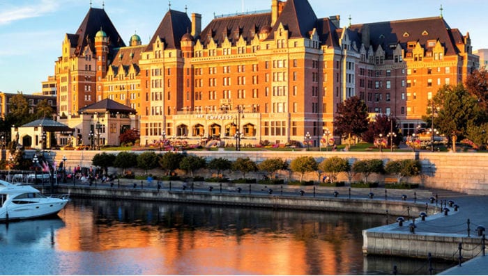 Buy one night and get a free night at a hotel like Fairmont Inn in Victoria, BC. #travelmoreforlessmoney #freehotelstay
