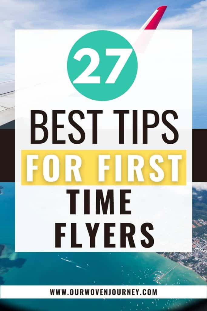 27 best tips for flying for the first time pinterest image