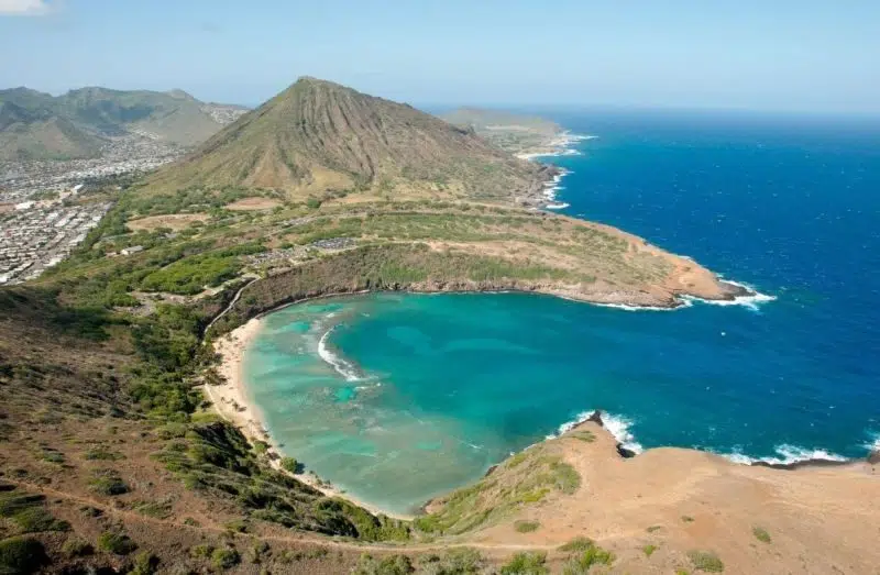 Visit beautiful Hanauma Bay to see one of the most spectacular beaches in Oahu