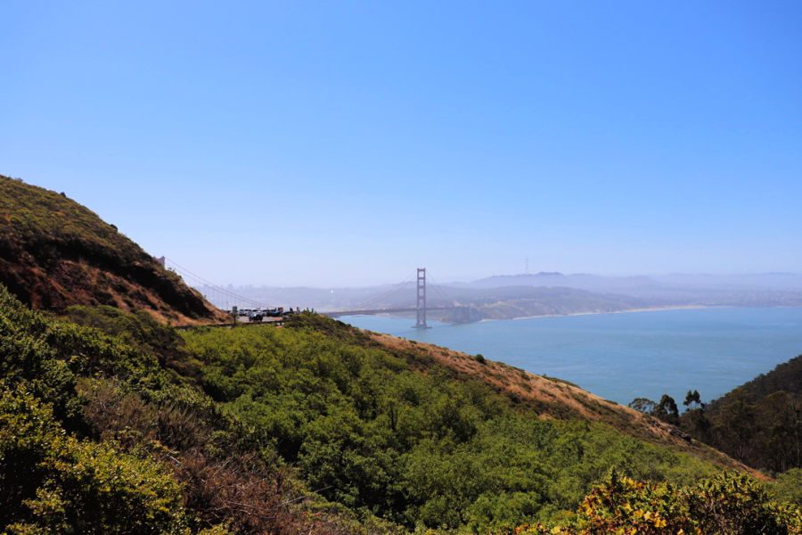 A spectacular view of San Francisco from the Golden Gate Viewpoint