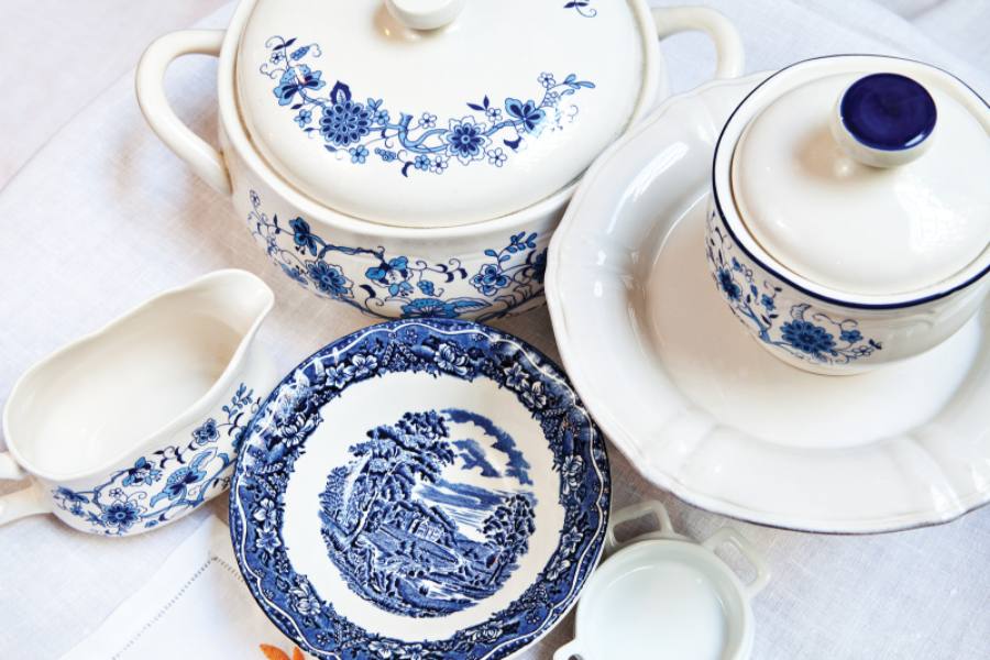 blue and white fine china