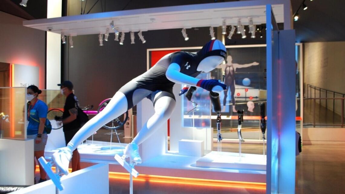 Olympic Museum speed skater model