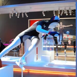 Olympic Museum speed skater model