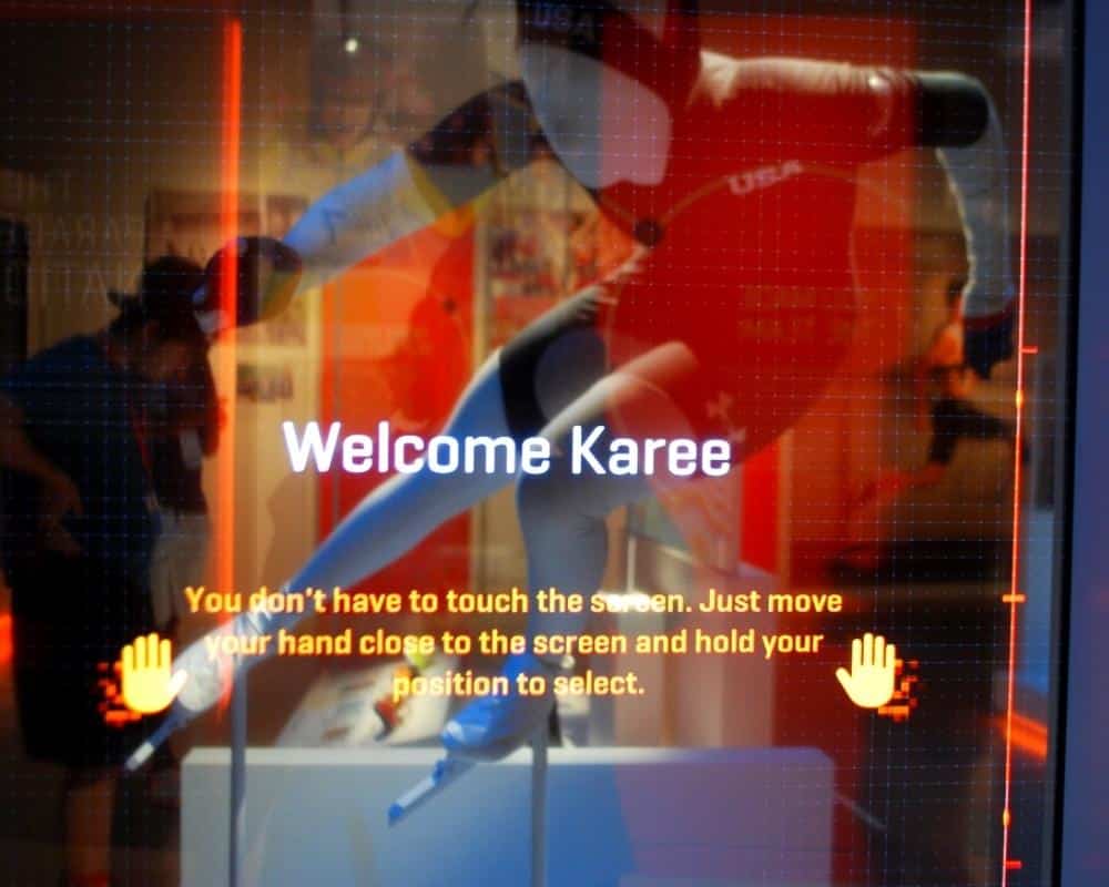 interactive display at the Colorado Olympic Museum