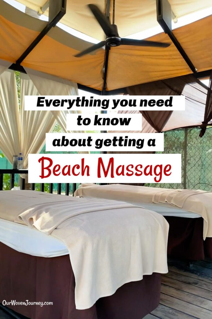 hoe to get a beach massage