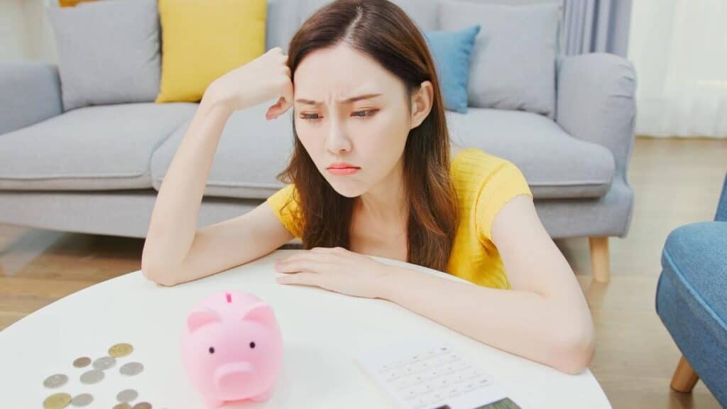 woman worried about money