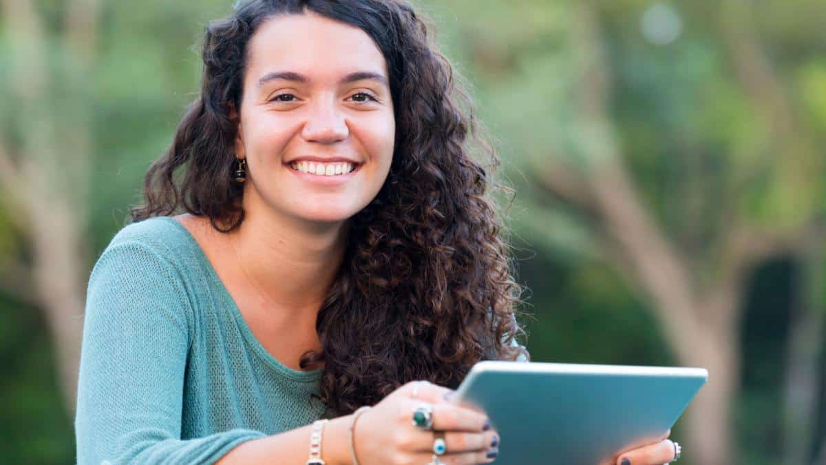 woman student smiling