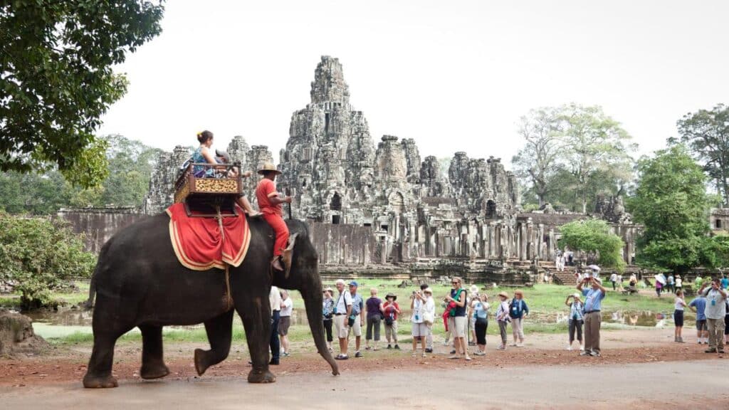 Cambodia elephant ride