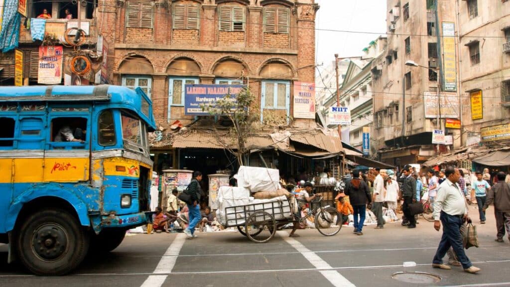 India city street