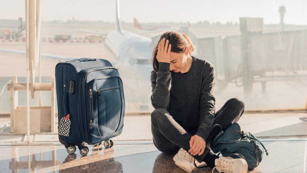 Woman-disappointed-in-airport