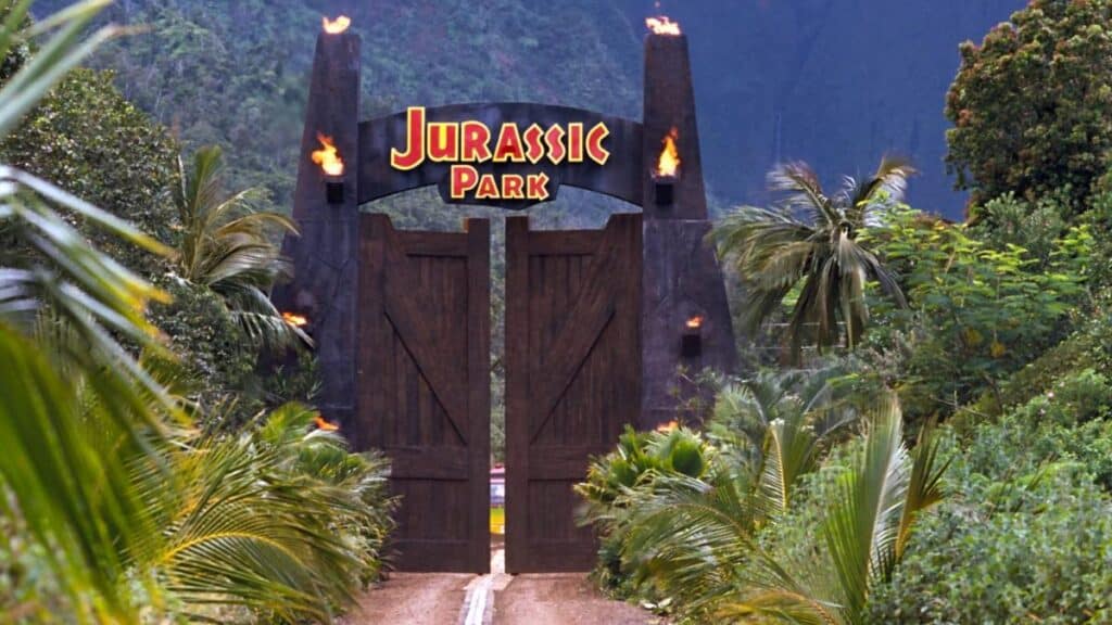 Jurassic Park movie set.