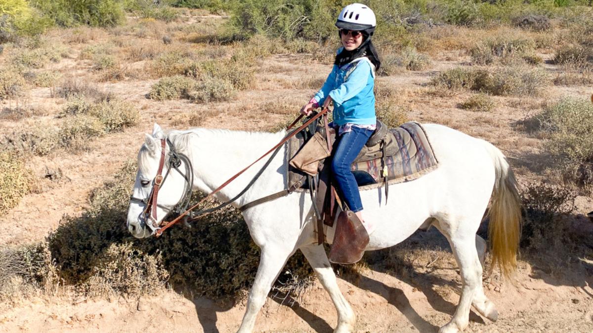 MacDonalds Ranch girl on horse