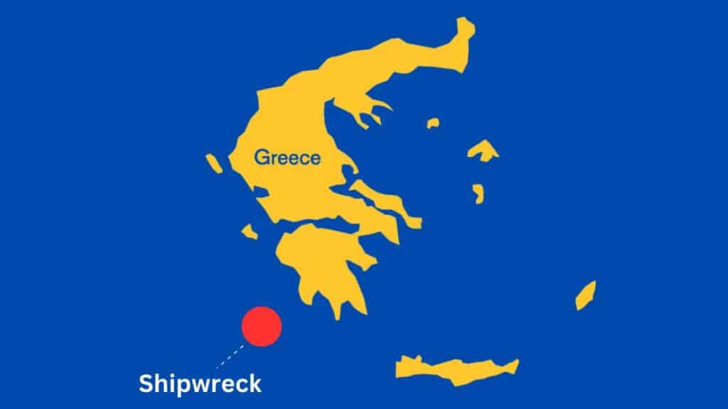 Greece shipwreck location - DP