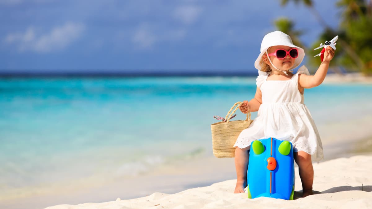 little girl on beach