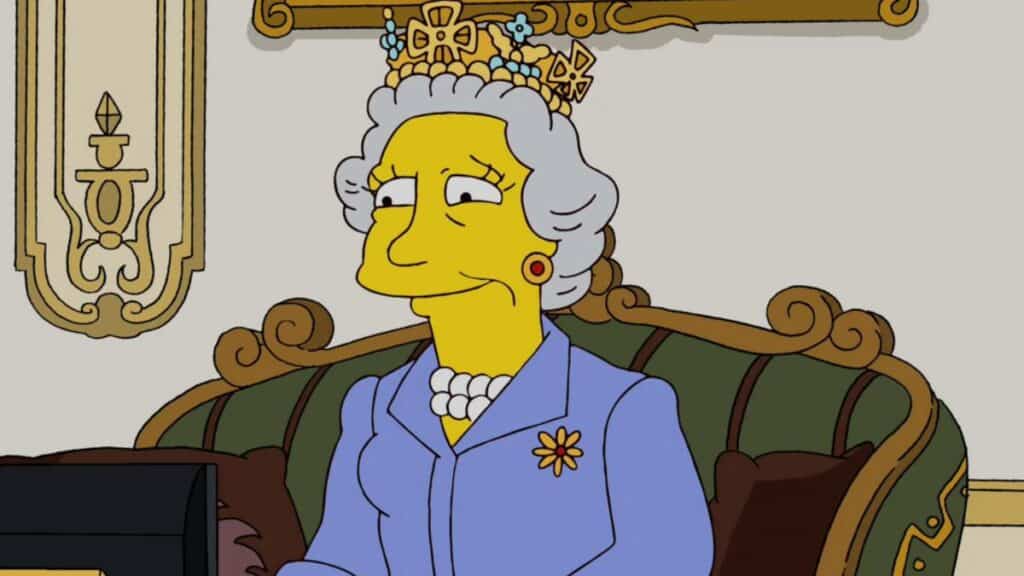 Queen Elizabeth in the Simpsons