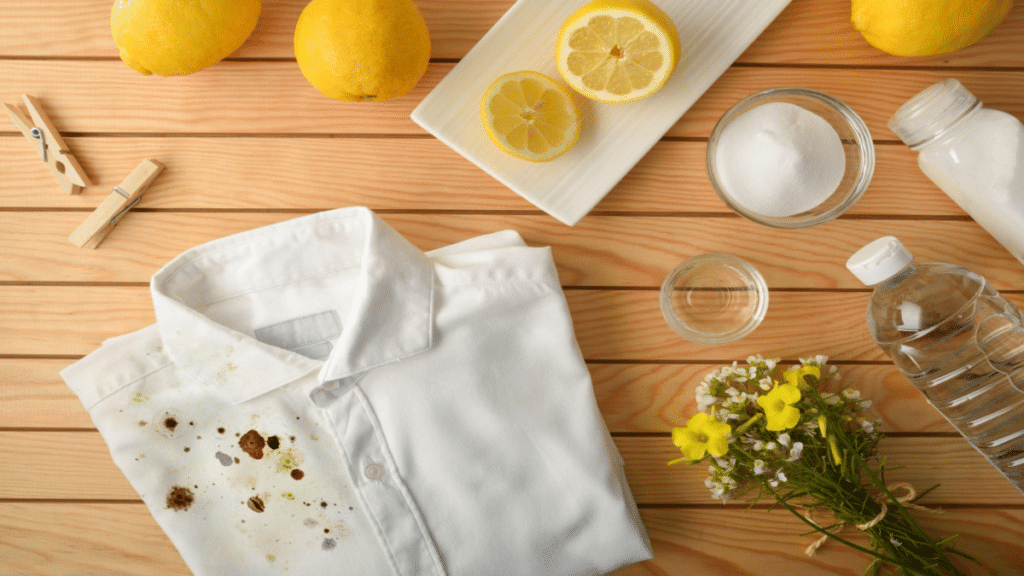 Wash clothes with lemon juice