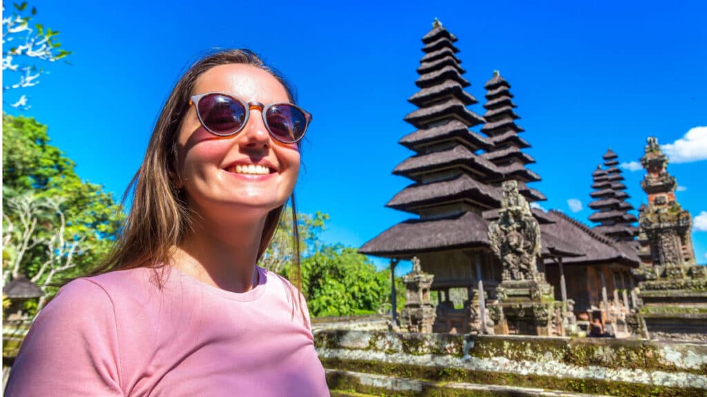 woman tourist in Bali