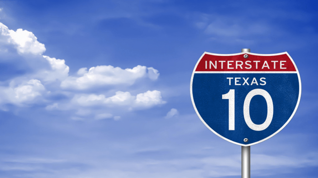 Interstate Highway to Texas