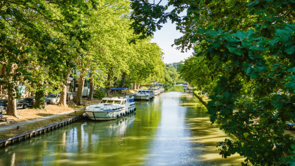 Canal du Midi in Carcassonne, France