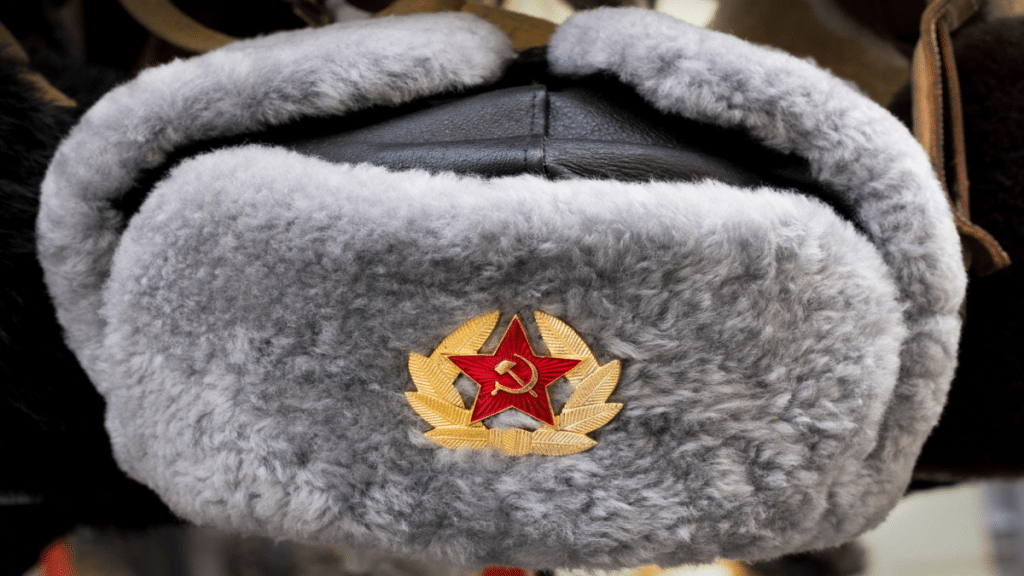 Ushankas Adorned With USSR Symbols