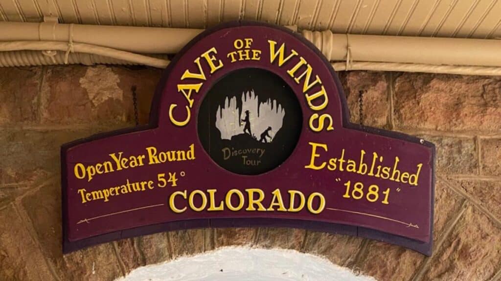 cave of the winds sign