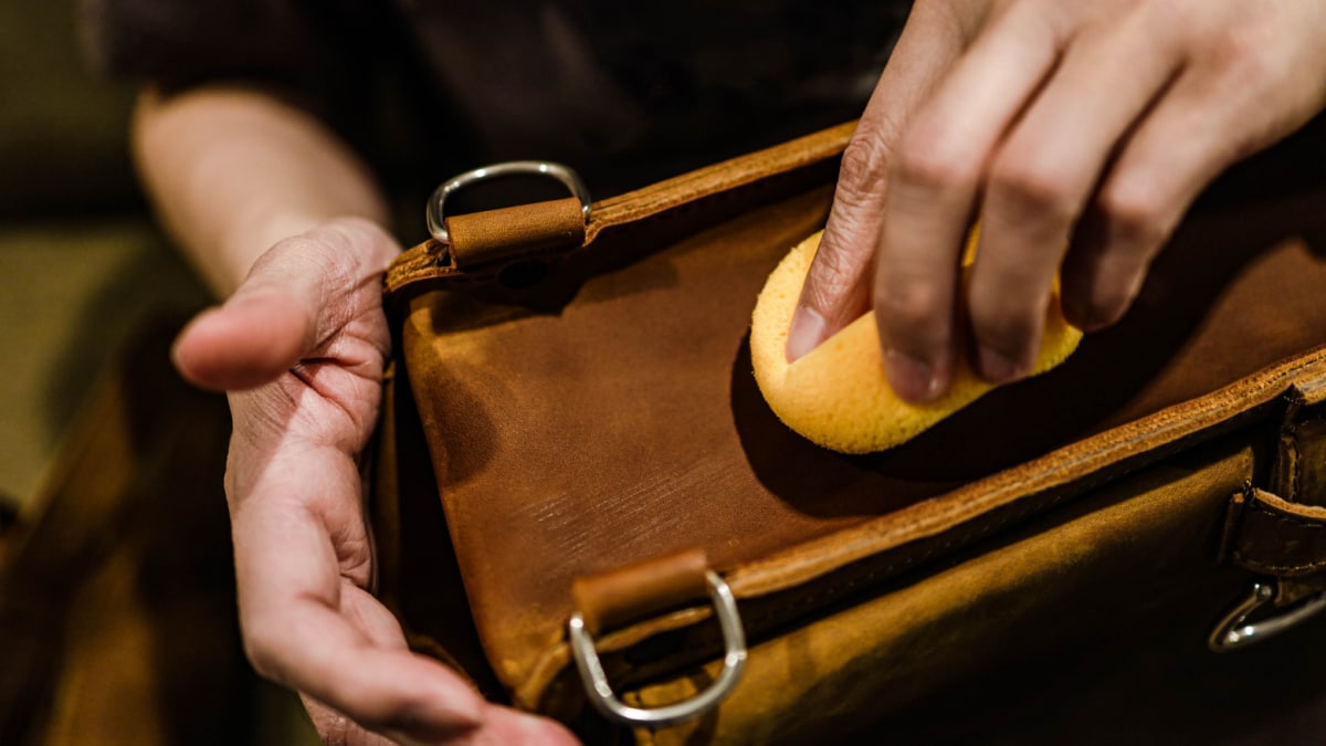cleaning leather