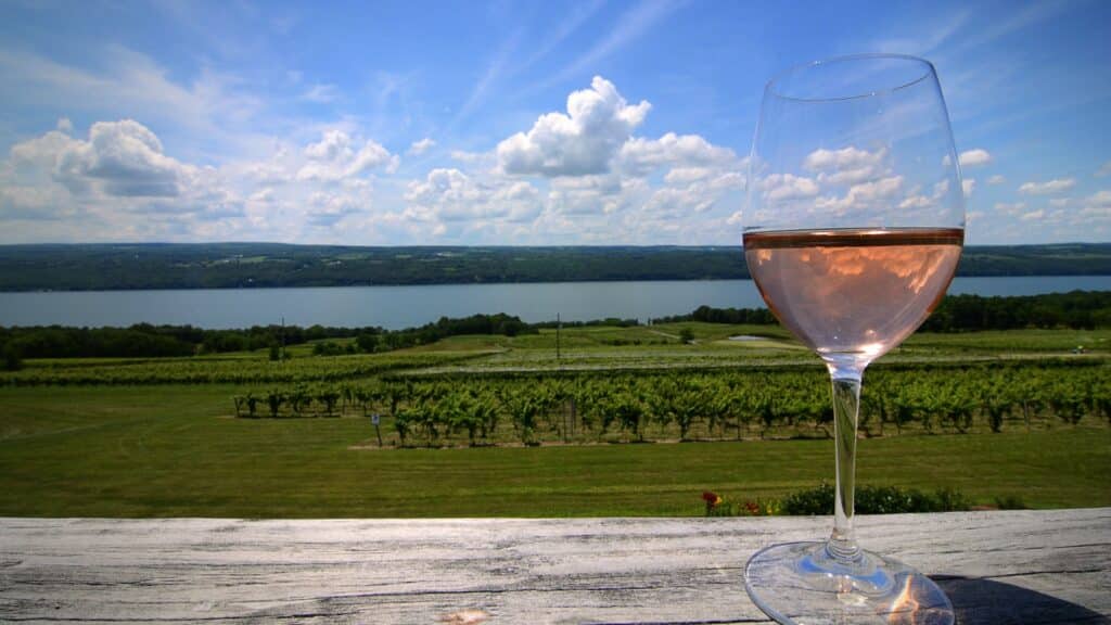 wine glass vineyard