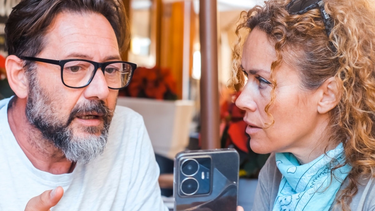 unhappy man and woman