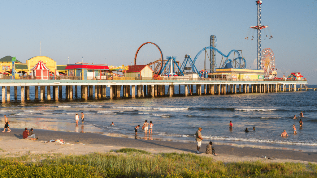 Galveston beach in Houston