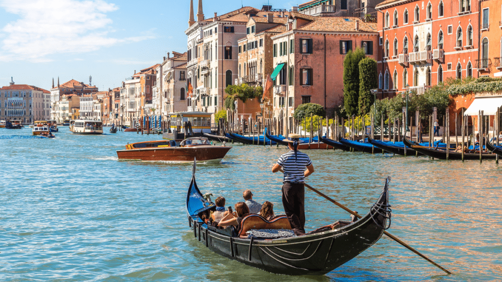 Gondola on Canal Grande in Venice