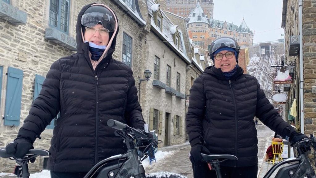 riding e-bikes in Quebec