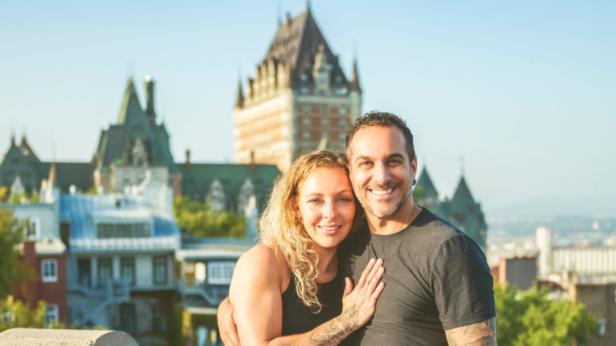 man and women in Quebec Canada