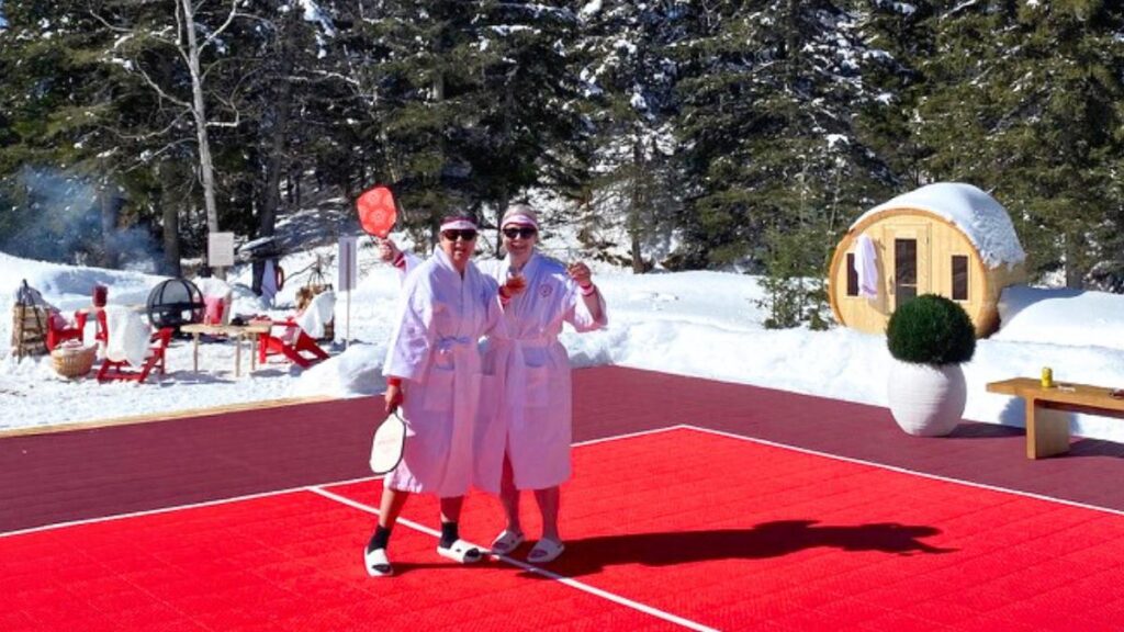 playing pickleball in Quebec