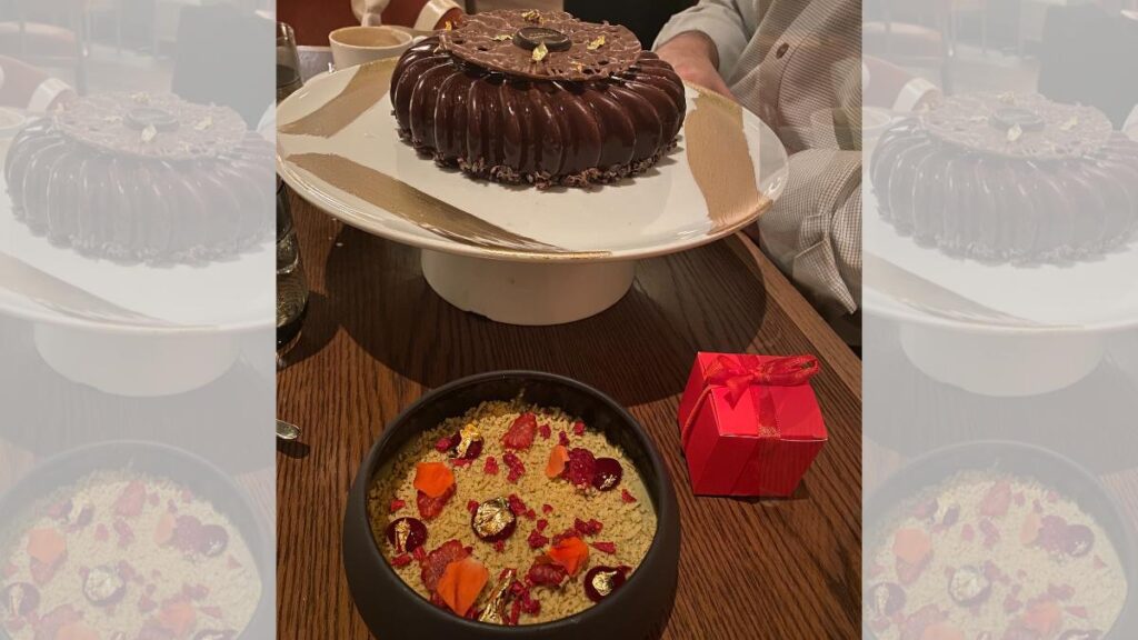 chocolate desserts on a table