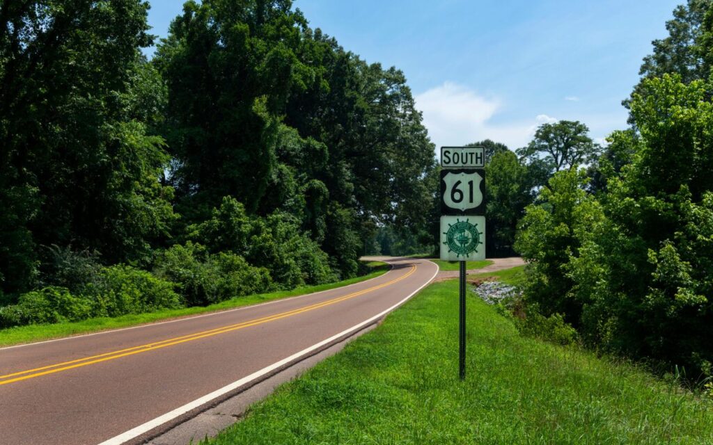 road sign on route 61