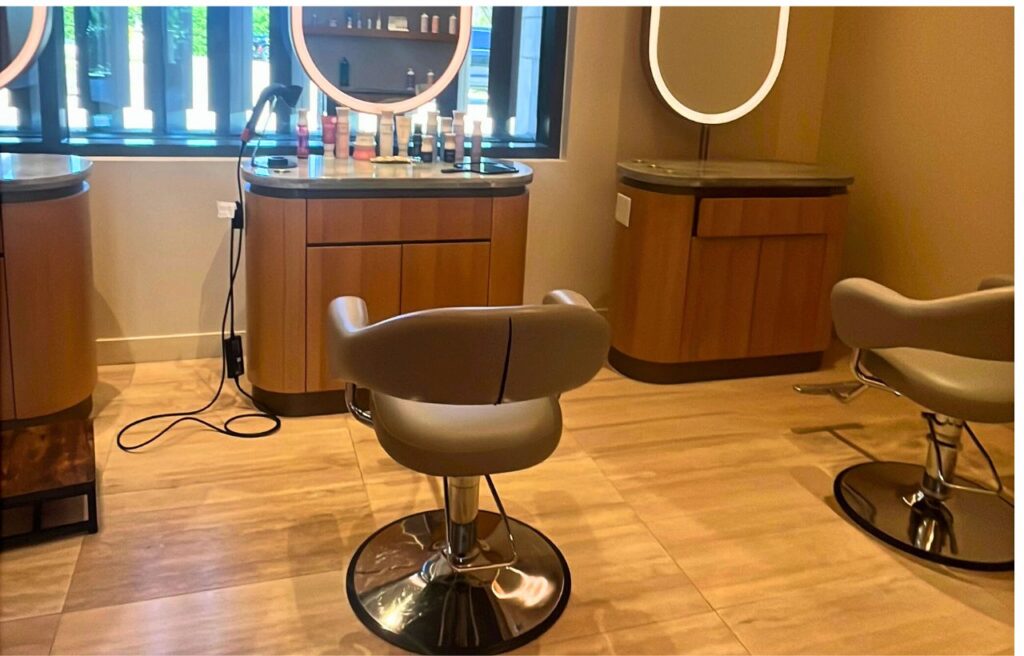 hair salon at Conrad Spa